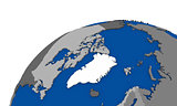 Arctic north polar region on Earth political map