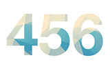 Polygonal modern bold font numbers