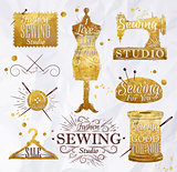 Sewing symbol gold
