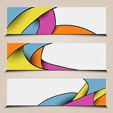 Abstract colorful polygon banners