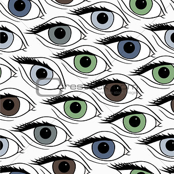 Abstract pattern with open eyes.