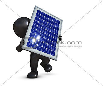 3D Morph Man with solar panel