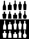 black and white bottles
