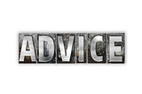 Advice Concept Isolated Metal Letterpress Type