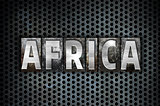 Africa Concept Metal Letterpress Type