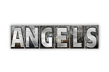 Angels Concept Isolated Metal Letterpress Type