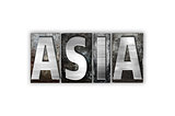 Asia Concept Isolated Metal Letterpress Type