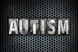 Autism Concept Metal Letterpress Type