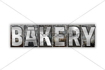 Bakery Concept Isolated Metal Letterpress Type