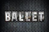 Ballet Concept Metal Letterpress Type