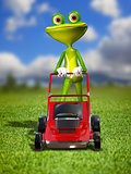 A frog with a frontal mower