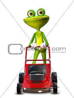 Frog with a frontal mower