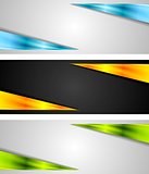 Abstract bright tech banners