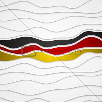 Corporate wavy bright abstract background. German flag colors