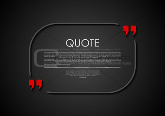 Quote blank dark flat abstract design