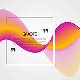 Abstract shiny waves and quote frame