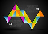 Abstract colorful triangles infographics design