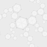 Molecular seamless structure abstract drawing background