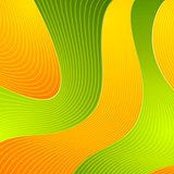 Orange and green wavy vector design