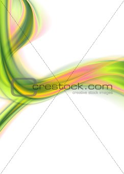 Smooth bright waves abstract vector background