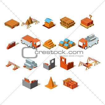 Construction project info graphic,detailed isometric vector illustration