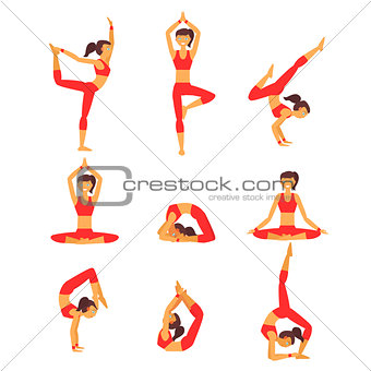 Vector yoga illustration Healthy lifestyle.