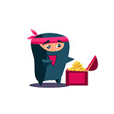 Cute Emotional Ninja Found a Chest with Treasure