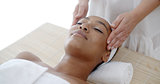 Massage Of Face For Woman In Spa Salon