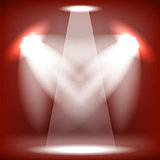 Stage Spotlight Red Background