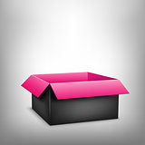 3D black pink box