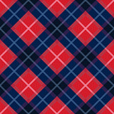 Diagonal seamless pattern in blue and red colors