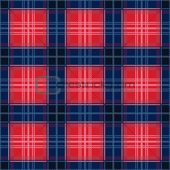 Rectangular seamless pattern in red and blue