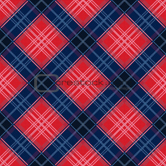 Diagonal seamless pattern in red and blue