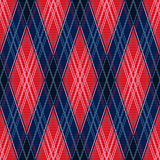 Rhombic seamless pattern in red and blue