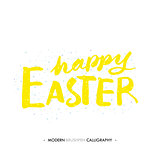 Happy Easter lettering write with brush pen