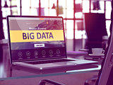 Big Data Concept on Laptop Screen.