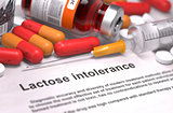 Lactose Intolerance Diagnosis. Medical Concept.
