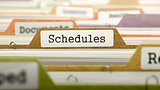 Schedules Concept on File Label.