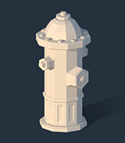 Fire hydrant isometric 3d