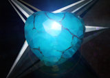 Geometric Turquoise Heart Textured