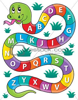 Snake with alphabet theme image 1