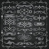 Vector Chalk Drawing Vintage Hand Drawn Swirls Collection