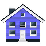 Blue scandinavian condominium - suburban townhouse
