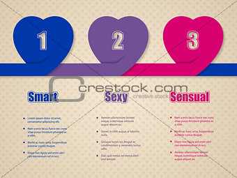Valentine's day infographic heart ribbon and LGBT flag