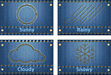 Weather icons and forecast symbols