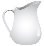 White ceramic jug liquid