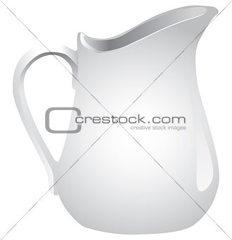 White ceramic jug liquid