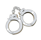 Iron handcuffs for criminal