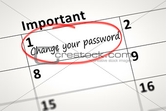 Change your password every month