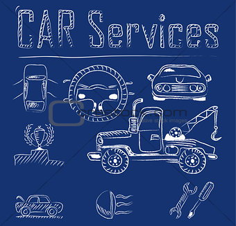 Car service icons